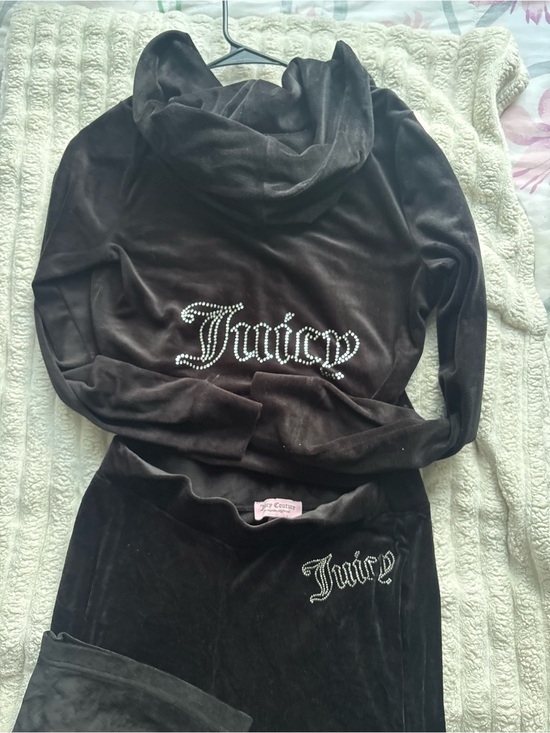 Juicy Couture Pants - Juicy Couture Black Soarkly Two-Piece Set with Rhinestone Logo